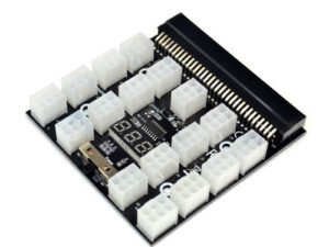 Black PCI-E 17* 6Pin Power Supply Breakout Board Adapter